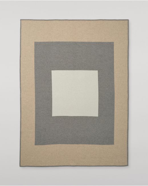 Johnstons Gray Art Geometric & Cashmere Throw