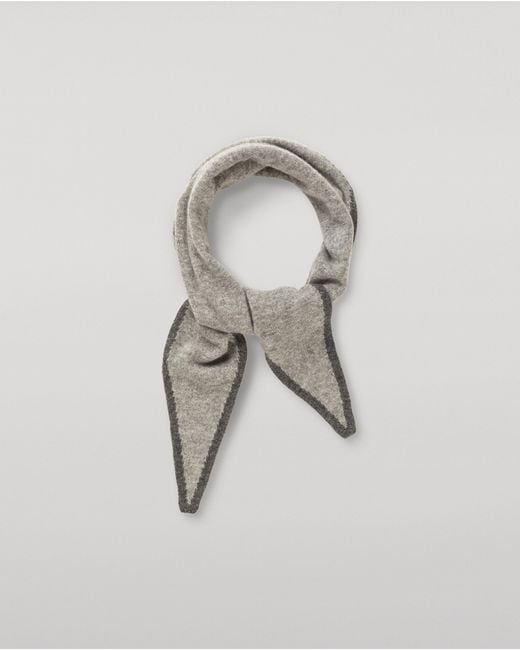 Johnstons White Anya Diamond Cashmere Necktie