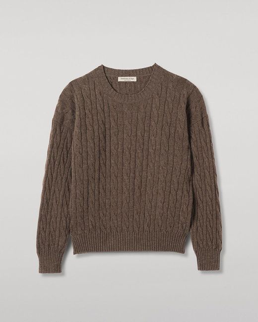 Johnstons Brown Kylesku Cashmere Jumper
