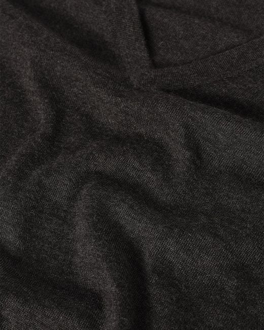 Johnstons Black Elise Dark Long Superfine Cashmere Jumper