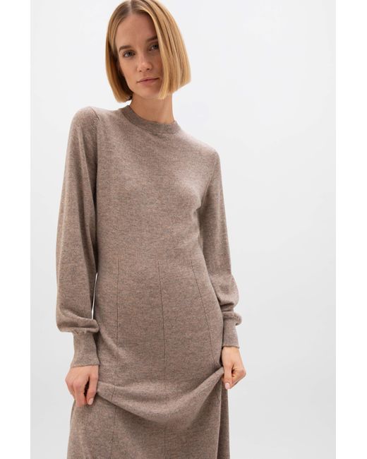 Johnstons Natural Fit & Flare Cashmere Dress