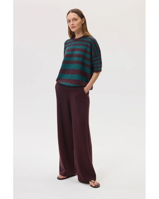 Johnstons Red High Rise Dark Cashmere Culottes