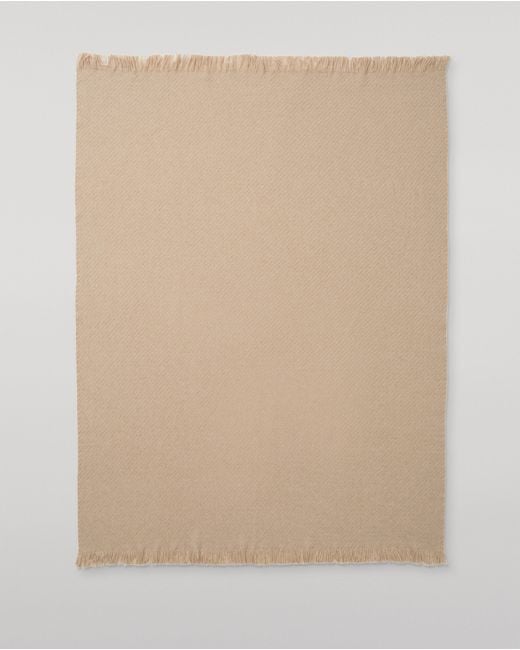 Johnstons Natural Yarrow Cashmere Throw