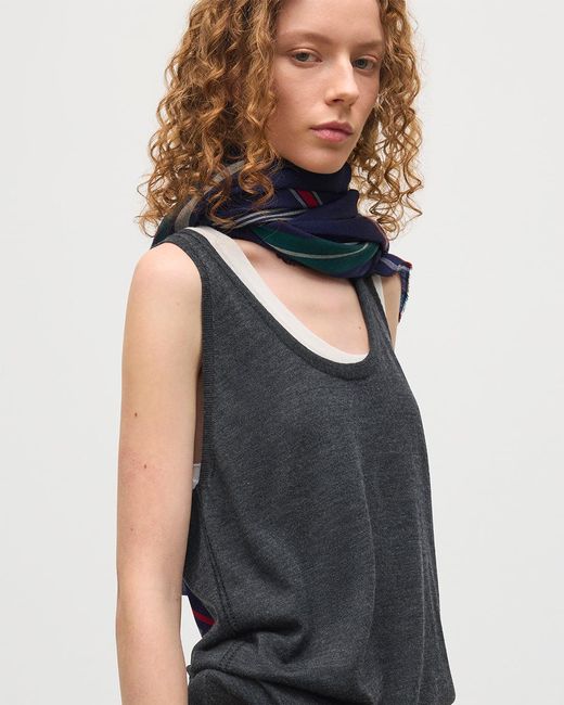 Johnstons White Greer Dark Merino Vest