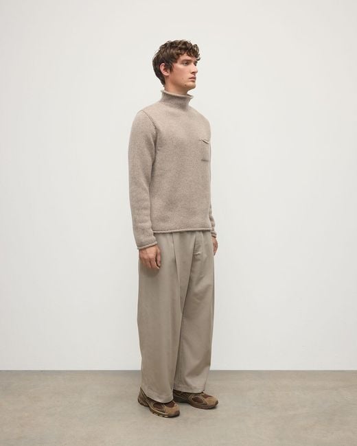 Johnstons Natural Cashmere Turtleneck Jumper for men