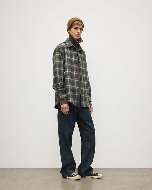 Johnstons Green Capercaillie Plaid Overshirt