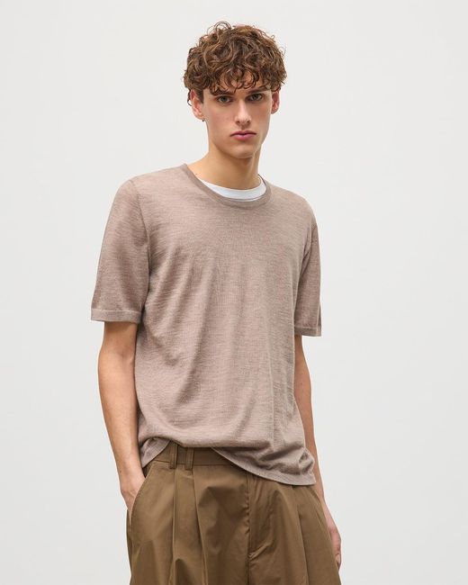 Johnstons Natural Boyd Light Superfine Cashmere T-Shirt for men