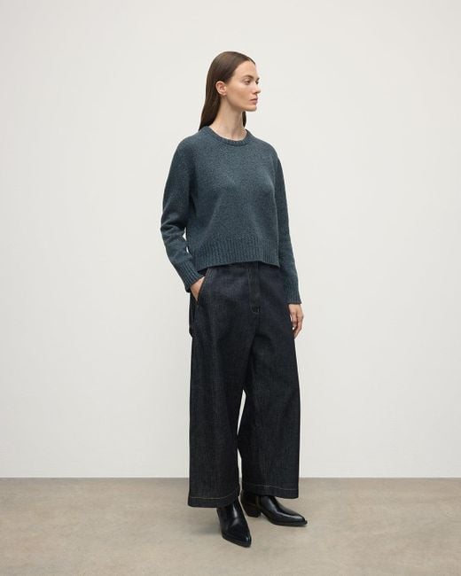 Johnstons Blue Donegal Cashmere Jumper
