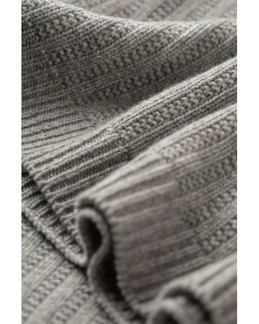 Johnstons Brown Texture Knitted Light Cashmere Throw