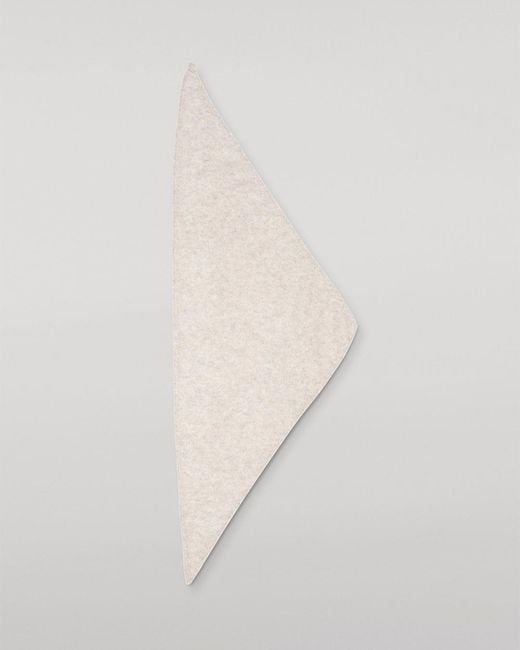 Johnstons White Reel Cashmere Bandana