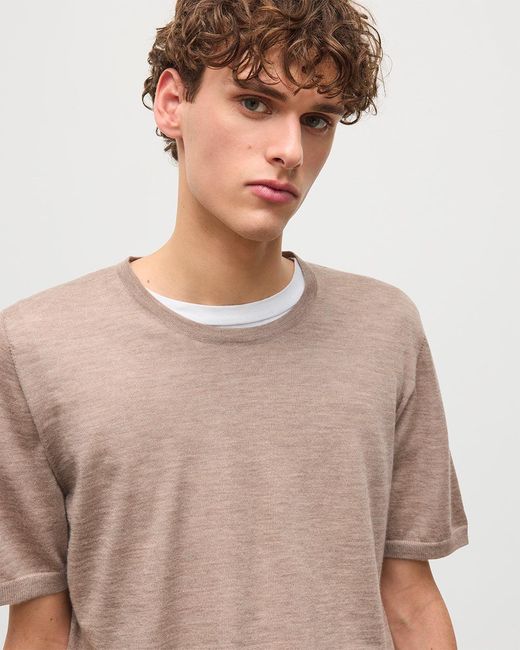 Johnstons Natural Boyd Light Superfine Cashmere T-Shirt for men