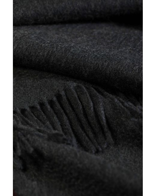 Johnstons Black Charcoal Cashmere Scarf