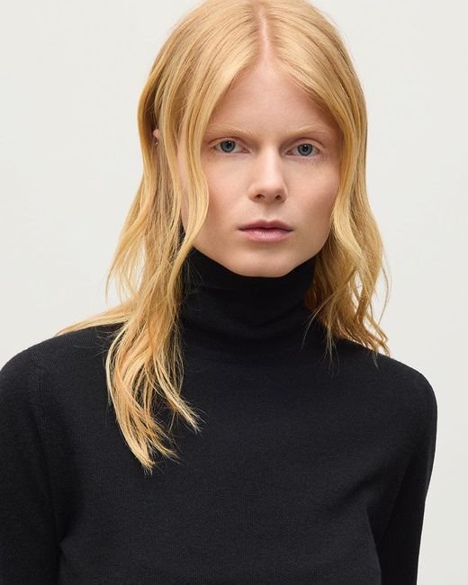Johnstons Blue Iris Classic Roll Neck Cashmere Jumper