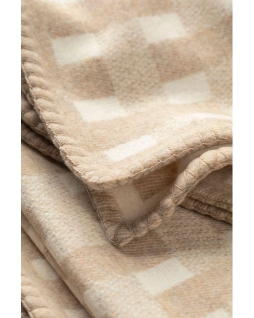 Johnstons Natural Blanket Stitched Basketweave Throw