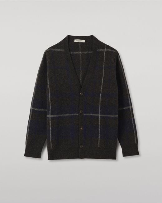 Johnstons Black Mack Brushed Cashmere-Silk Cardigan