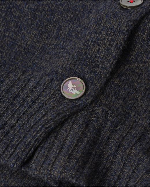 Johnstons Blue Blyth Lambswool Cardigan