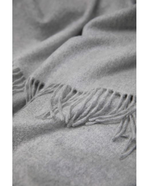 Johnstons Gray Cashmere Bed Throw