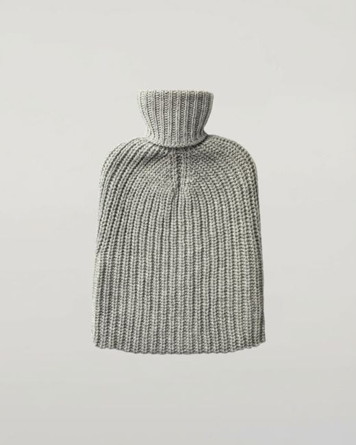 Johnstons Gray Light Cashmere Hot Water Bottle Cover for men