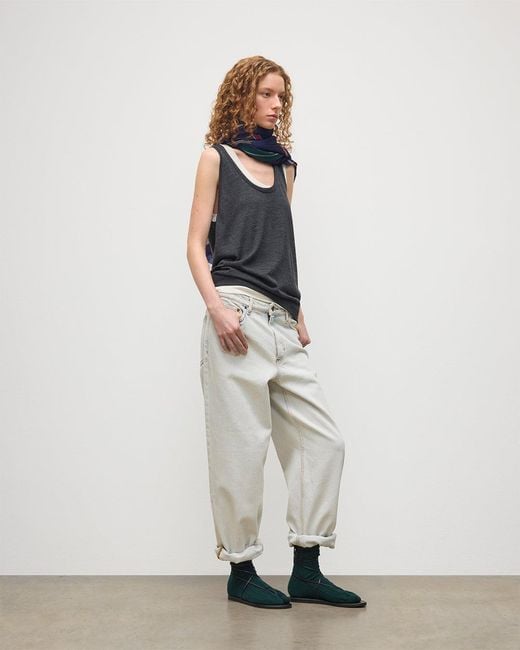 Johnstons White Greer Dark Merino Vest