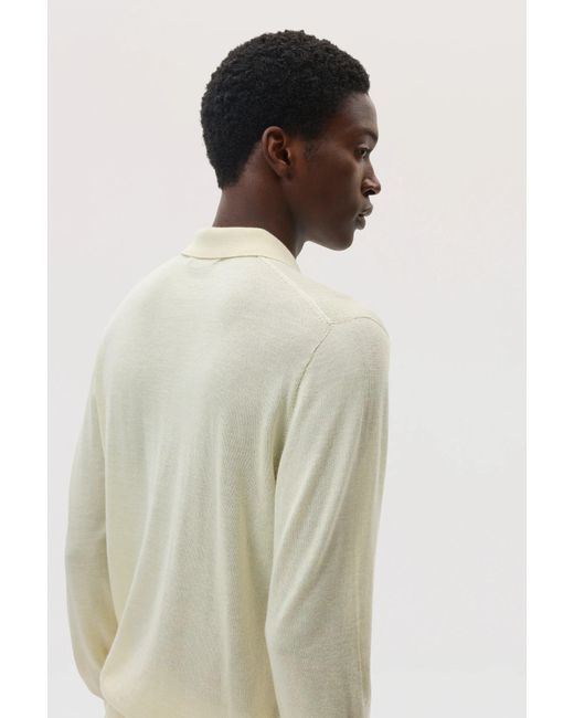 Johnstons Natural Superfine Cashmere Silk Poloshirt for men