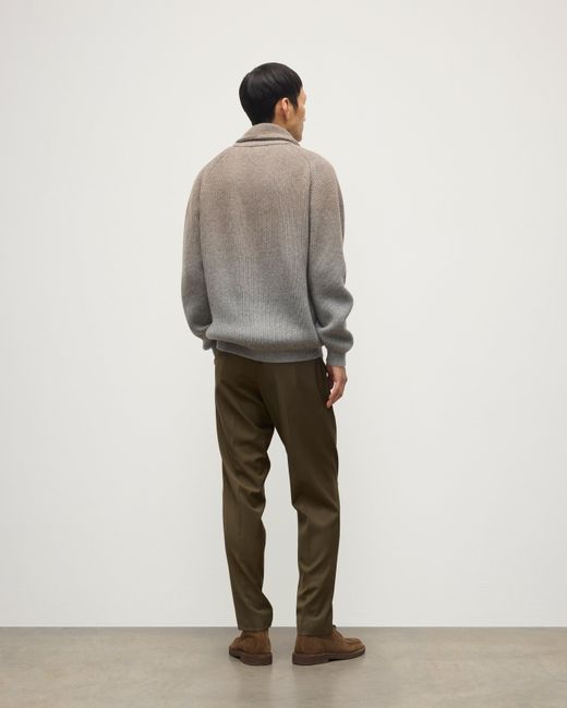Johnstons Natural Pioneer Light To Shawl Collar Cashmere Cardigan for men