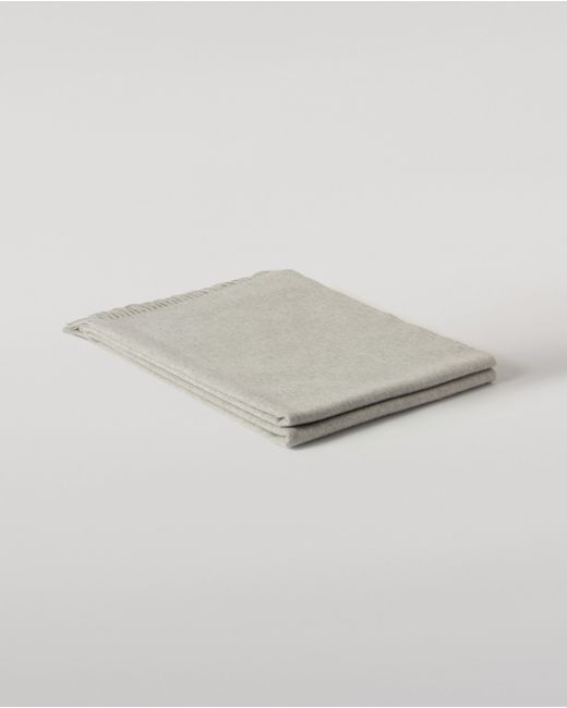 Johnstons Gray Plain Light Cashmere Throw