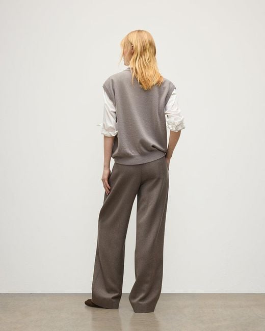 Johnstons White Clan Argyle Cashmere Tank