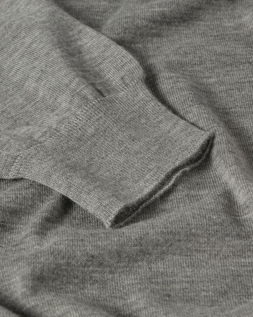 Johnstons Gray Fin Cashmere Roll Neck Jumper for men