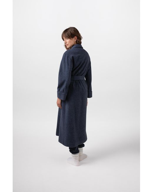 Johnstons Blue Donegal Cashmere Dressing Gown