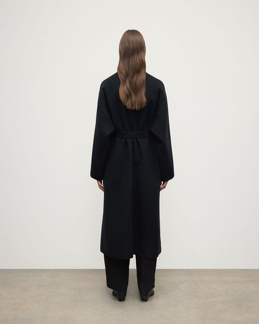 Johnstons Blue Cashmere Wrap Coat