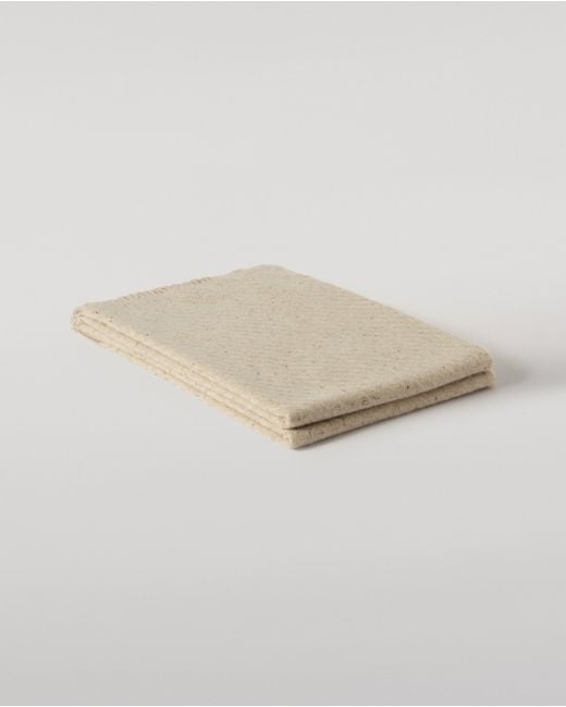 Johnstons Natural Lofty Twill Cashmere Throw