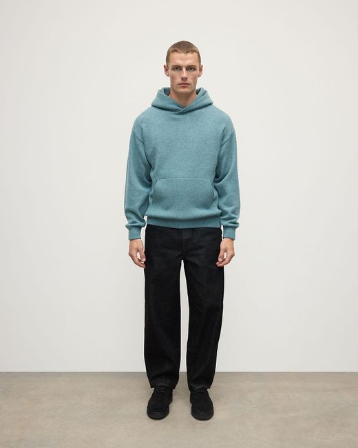Johnstons Blue Cashmere Hoodie