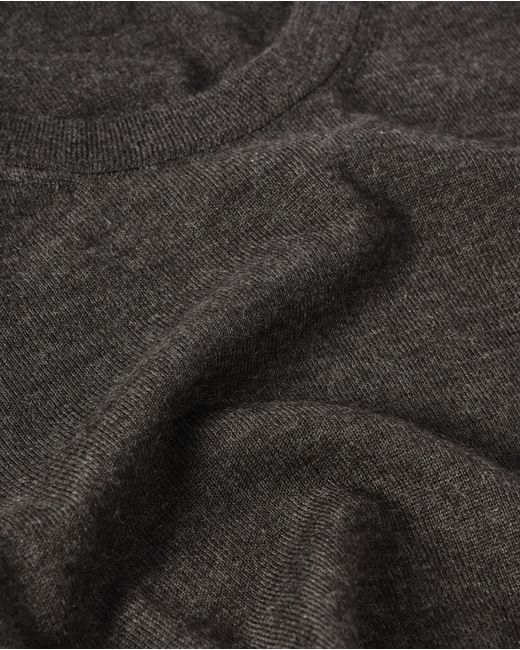 Johnstons Black Fin Dark Superfine Cashmere Jumper for men