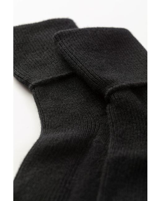 Johnstons Black Cashmere Socks