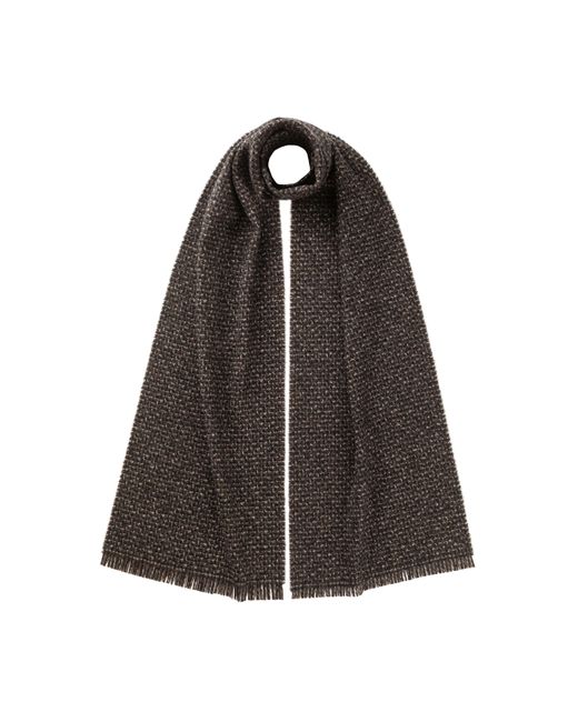 Johnstons of Elgin Tonal Texture Cashmere Silk Scarf in Brown Lyst UK