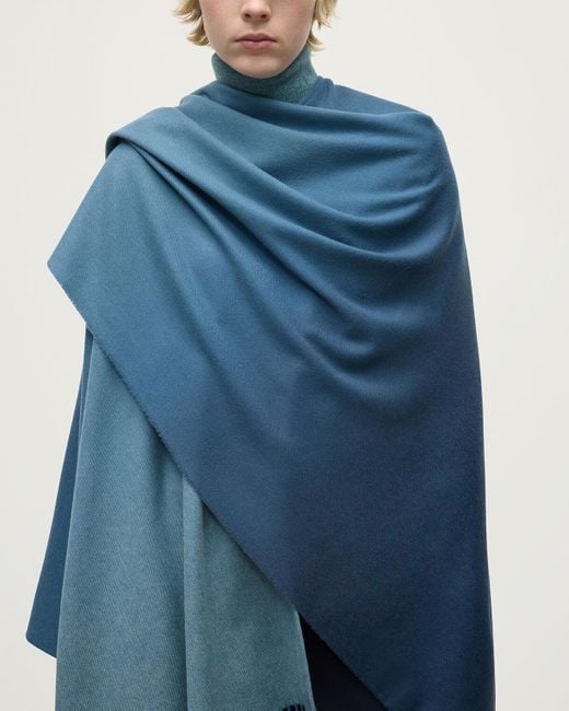Johnstons Blue Ombré Cashmere Cape
