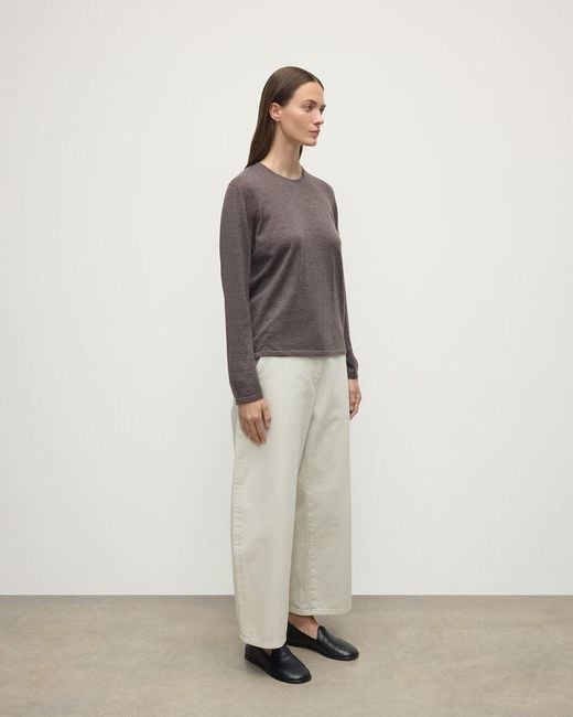 Johnstons White Superfine Cashmere Jumper