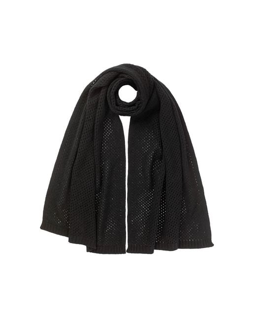 Johnstons Black Crochet Cashmere Stole