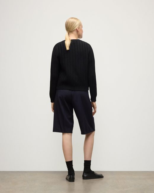 Johnstons Blue Lecht Cashmere Crew Cardigan