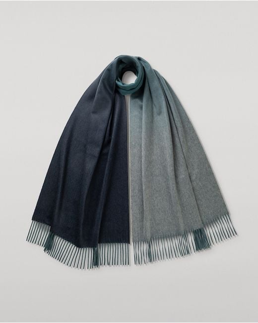 Johnstons Blue Umbra Ombré Cashmere Stole