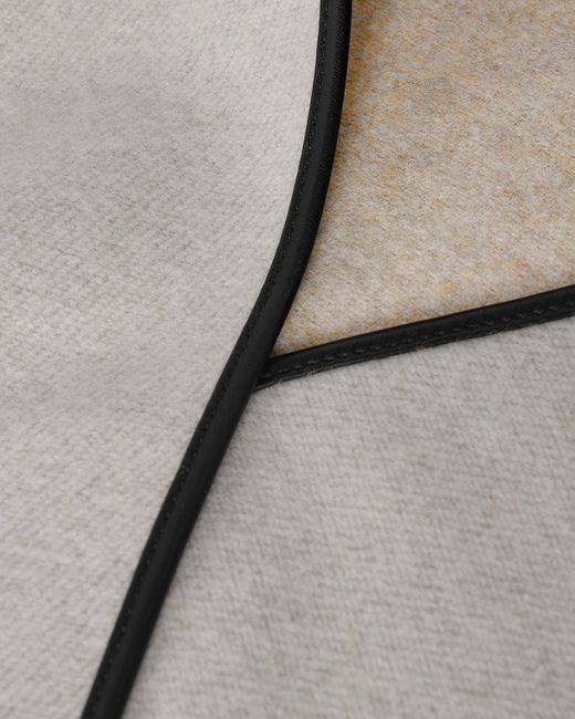 Johnstons Natural Cream Belted Cape With Leather Binding