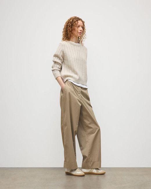 Johnstons Lecht Natural Cashmere Crew Jumper