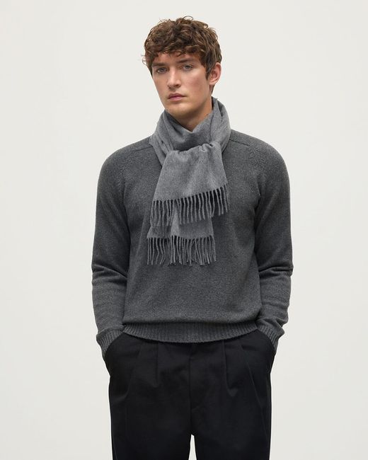 Johnstons Gray Merino Wool Mid Scarf