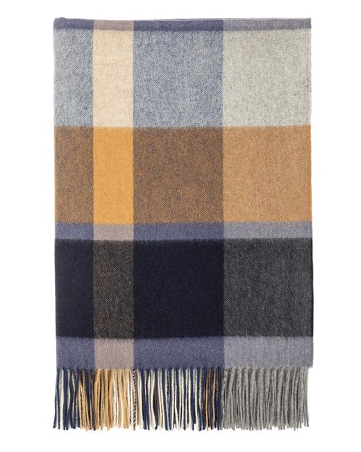 Johnstons Blue Plain Cashmere Throw