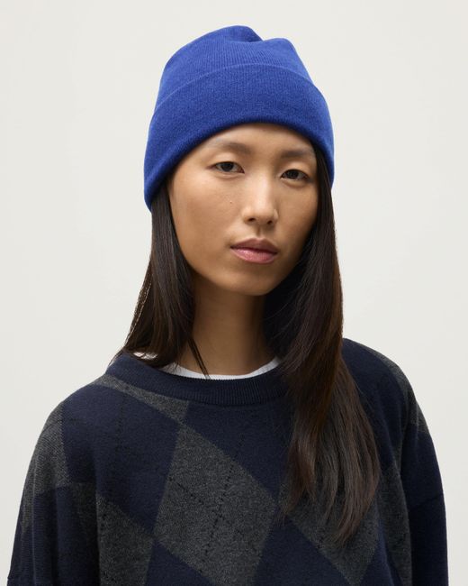 Johnstons Blue Braemar Cashmere Beanie