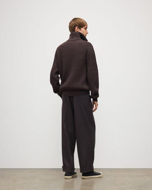 Johnstons Gray Chalmers & Charcoal Half Zip Lambswool Jumper