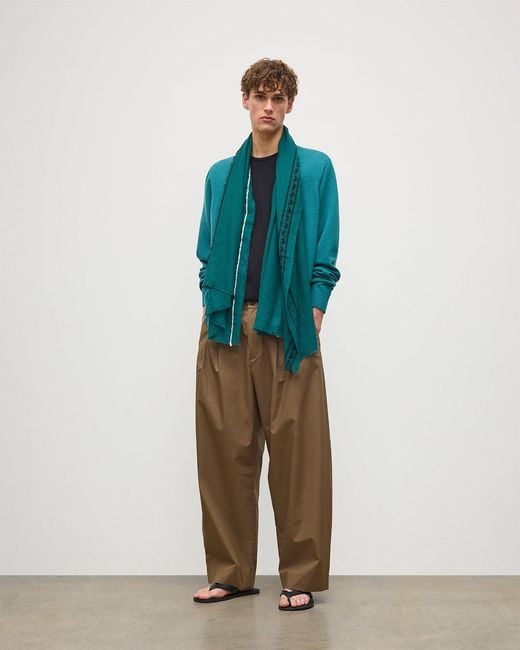 Johnstons Green Cyrus Float Edge Scarf