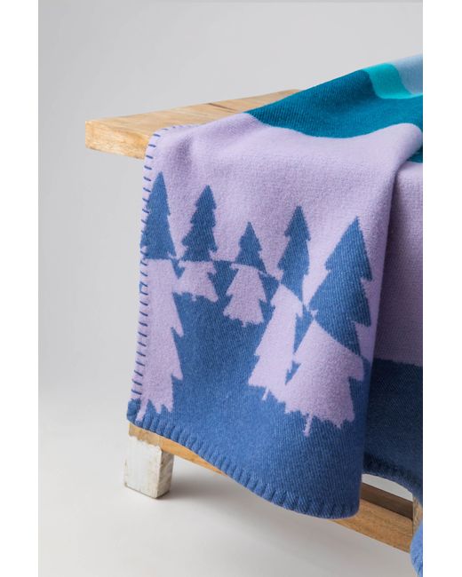 Johnstons Blue 'Mountainside' Blanket Stitched Children'S Throw
