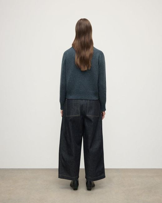 Johnstons Blue Donegal Cashmere Jumper