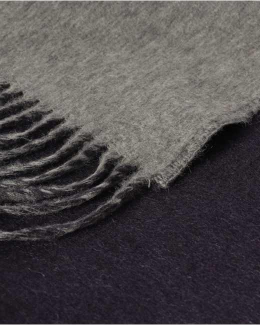 Johnstons Blue Reversible & Light Cashmere Throw